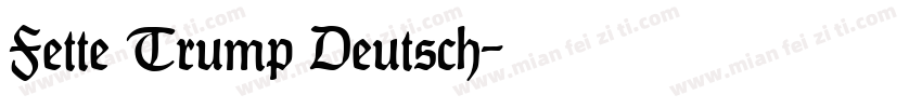 Fette Trump Deutsch字体转换